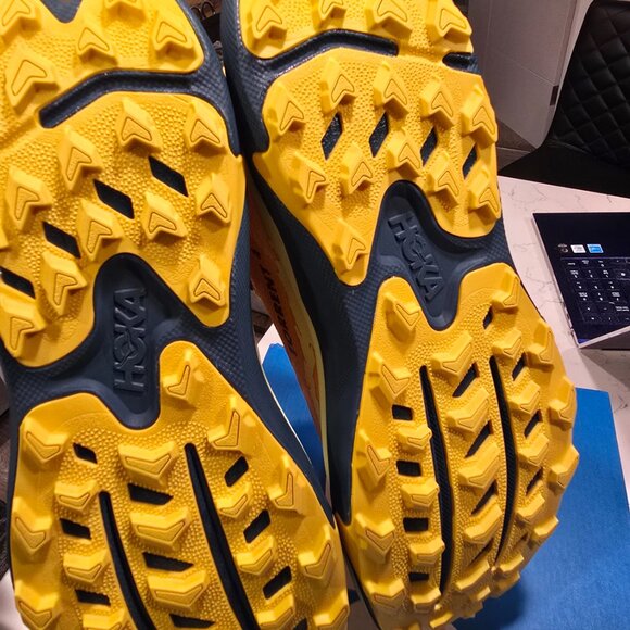 Hoka Torrent 4 Mens Size 12 1155115-SBLT Trail Running Shoes Sun Coral/Blue NEW - Picture 9 of 10